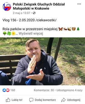 Pokaż zdjęcie: Prezes Adam Stromidło podczas nagrania jednego z vlogów