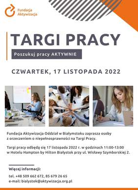 Pokaż zdjęcie: plakat z informacją o targach pracy 