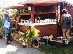 Pokaż zdjęcie: Kiermasz warzyw, owoców i przetworów - efekty pracy uczestników Farmy Życia