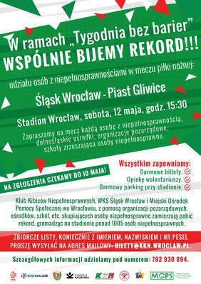 Plakat informacyjny dot. wydarzenia