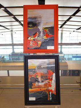 Prace niepełnosprawnych artystów w Porcie Lotniczym Rzeszów-Jasionka