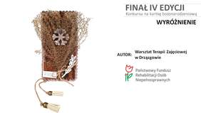 Pokaż zdjęcie: Kartka bożonarodzeniowa z Warsztatu Terapii Zajęciowej w Drzązgowie, która zdobyła wyróżnienie w IV edycji Konkursu Oddziału Wielkopolskiego PFRON