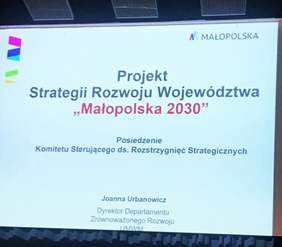 Pokaż zdjęcie: Prezentacja dot. rozwoju Małopolski