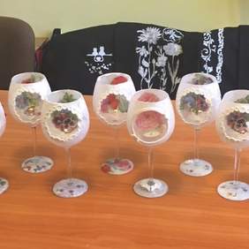 Wykonane przez uczestniczki gotowe prace