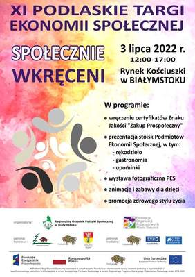Pokaż zdjęcie: plakat promujący XI Podlaskie Targi Ekonomii Społecznej w Białymstoku