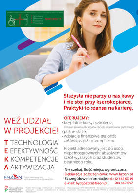 Plakat promujący projekt "Teka Absolwenta"