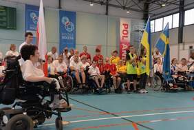 Pokaż zdjęcie: Rozgrywki uczestników podczas IV Międzynarodowego Turnieju Bocci