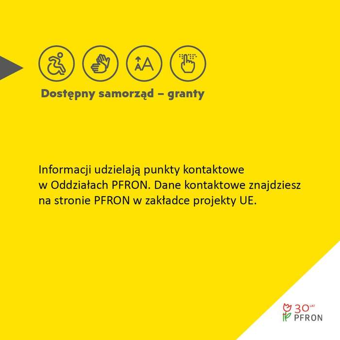 Pokaż zdjęcie: Grafika w kolorze żółtym z czarnymi napisami promująca projekt "Kultura bez barier