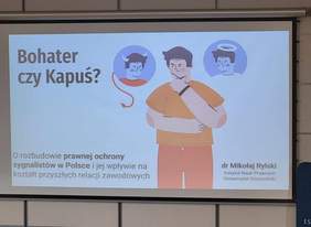 Pokaż zdjęcie: Prezentacja dotycząca sygnalistów w miejscach pracy