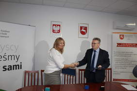 Pokaż zdjęcie: Katarzyna Fus Dyrektor ROPS i Jerzy Dębski Dyrektor Oddziału Lubelskiego PFRON