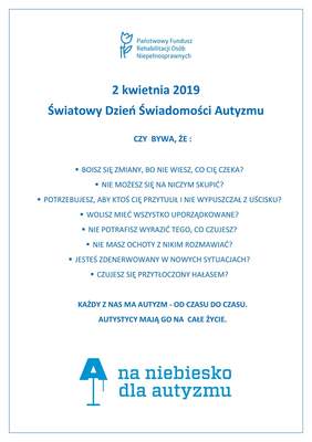 Pokaż zdjęcie: z okazji Światowego Dnia Świadomości Autyzmu.