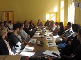 Pokaż zdjęcie: Spotkanie PFRON z Wielkopolską Radą Koordynacyjną oraz z przedstawicielami Warsztatów Terapii Zajęciowej