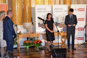 Dyrektor Fundacji Ducha - Jolanta Żydołowicz podczas przemówienia. Zdjęcia dzięki uprzejmości pana J. Surmacz.