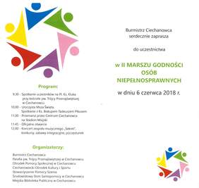 Zaproszenie na II Marsz Godności Osób Niepełnosprawnych w Ciechanowcu