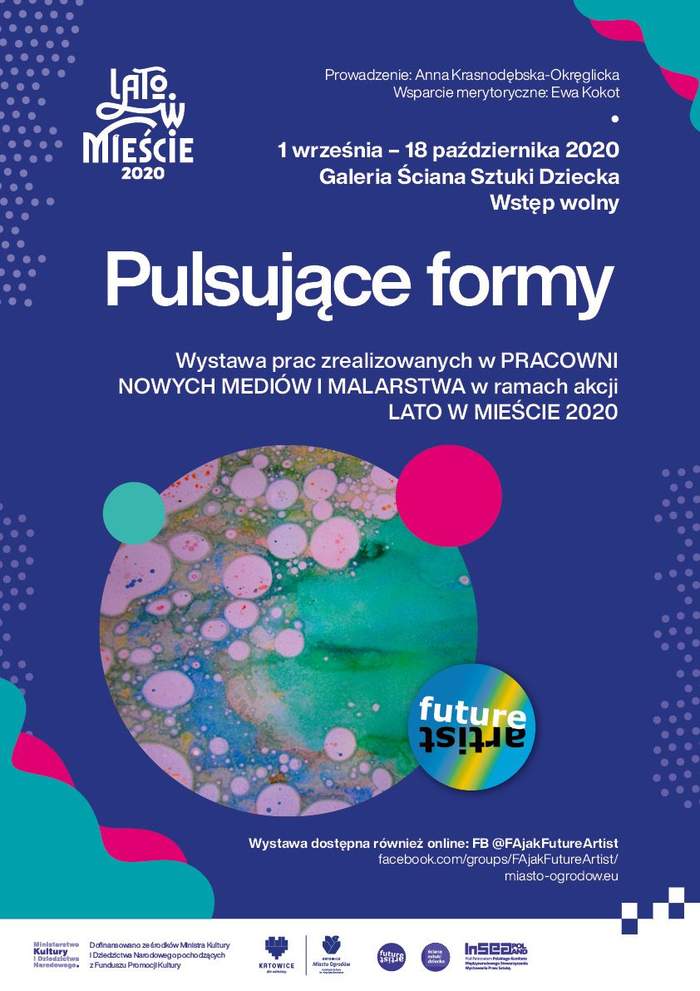 Pokaż zdjęcie: Plakat informujący o wystawie w instytucji Katowice Miasto Ogrodów