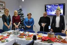 Spotkanie wigilijne w Środowiskowym Domu Samopomocy w Bieganowie