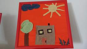 Miejsce 2 w kategorii Tkanina i aplikacja - "Mój magiczny dom", Anna Malak, WTZ w Świebodzinie