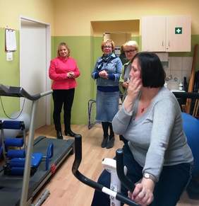 Pokaż zdjęcie: Wizyta dyrektor Marty Mordarskiej w WTZ w Gostwicy