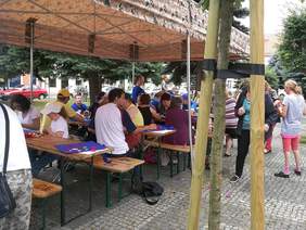 Pokaż zdjęcie: Festiwal Sztuki Osób Niepełnosprawnych w Lewinie Brzeskim – Konkusr rękodzieła artystycznego