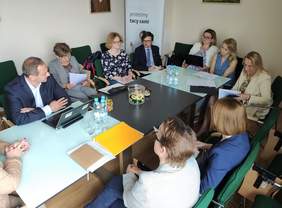 Pokaż zdjęcie: Spotkanie w siedzibie Małopolskiego Oddziału PFRON