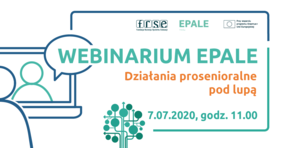 Pokaż zdjęcie: Grafika promująca bezpłatne webinarium pn. „Działania prosenioralne pod lupą”