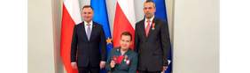 Pokaż zdjęcie: Od lewej Prezydent RP Andrzej Duda, tenisista Rafał Czuper, trener Marek Iwanicki. 