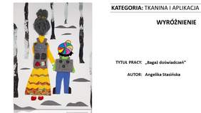 Pokaż zdjęcie: Praca pt. „Bagaż doświadczeń” autorstwa Angeliki Stasińskiej z Zespołu Dziennych Domów Pomocy w Poznaniu Filii nr 5 „Klubu Winogrady”