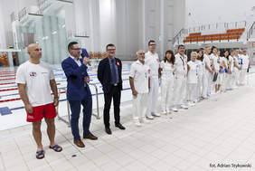 Pokaż zdjęcie: członek Zarządu PZSN Start, Trener Kadry, poseł na Sejm RP  oraz sędziowie