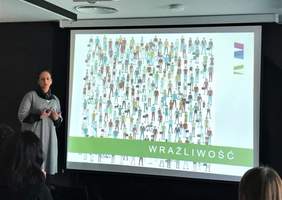 Pokaż zdjęcie: Prelekcje podczas spotkania Koordynatorów Dostępności 