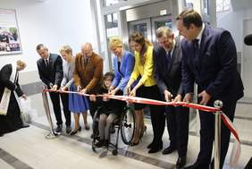 Uroczyste otwarcie windy w Starostwie Powiatowym w Sokółce.