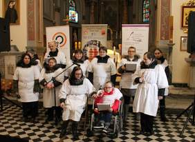 Pokaż zdjęcie: występ artystyczny podopiecznych WTZ 