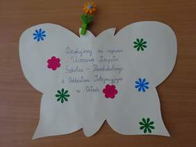 Laurka motyl otrzymana przez Oddział Podkarpacki PFRON od uczniów z miejscowości Orły