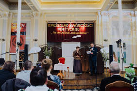 Uczestnik konkursu podczas występu