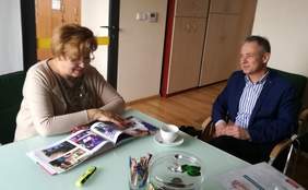 Pokaż zdjęcie: Od lewej: dyrektor Marta Mordarska oraz wicedyrektor SOSW Jerzy Turek 