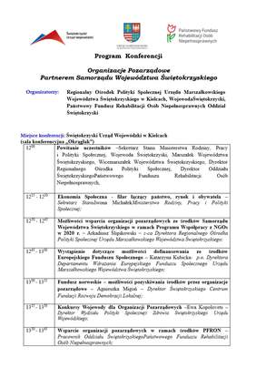 Pokaż zdjęcie: Oficjalny program konferencji