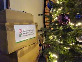 Pokaż zdjęcie: Pudełka z książkami  od pracowników Oddziału Świętokrzyskiego PFRON