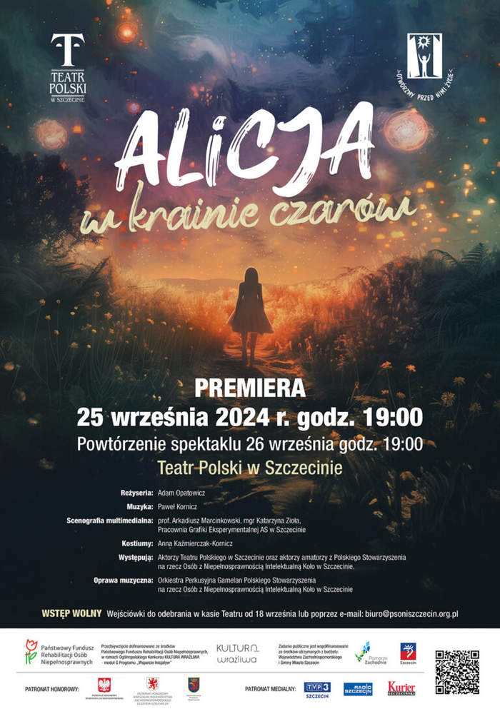 Pokaż zdjęcie: Plakat w ciemnych odcieniach promujący wydarzenie