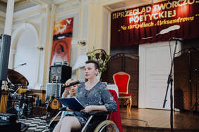 Uczestnik konkursu podczas występu