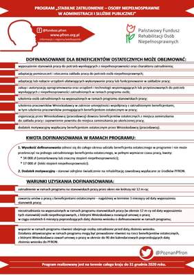 Pokaż zdjęcie: Ulotka informacyjna promująca program „Stabilne Zatrudnienie” 