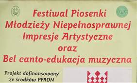 Baner promujący Festiwal z pełnym tytułem i sponsorami projektu