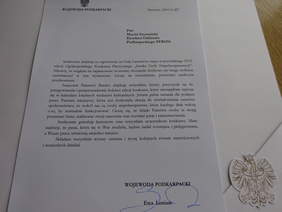 List do Oddziału od Wojewody