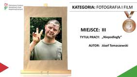 Pokaż zdjęcie: Józef Tomaszewski - autor pracy pt.: „Niepodległy”