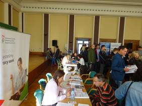 Pokaż zdjęcie: Targi Pracy w Poznaniu z udziałem PFRON zorganizowane w ramach Europejskich Dni Pracodawców