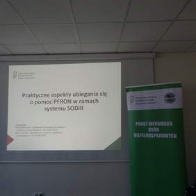 Pokaż zdjęcie: Temat szkoleń prowadzonych przez pracowników PFRON