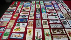 Pokaż zdjęcie: Kartki bożonarodzeniowe zgłoszone do Konkursu ogłoszonego przez Oddział Wielkopolski PFRON