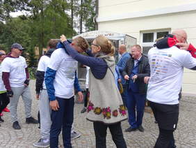 Uczestnicy finału akcji "Nakręceni na pracę-rowerem przez Podkarpacie"