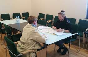 Pokaż zdjęcie: Konsultacje dotyczące programu "Aktywny samorząd" w siedzibie Oddziału Małopolskiego PFRON