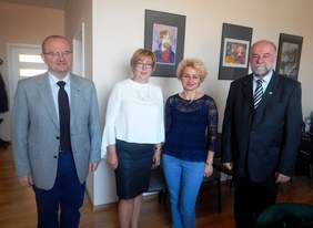 Piotr Bąk - Starosta Tatrzański, Marta Mordarska - dyrektor Oddziału Małopolskiego PFRON, Joanna Gronowska – Skarbnik Starostwa Powiatu Tatrzańskiego, Jerzy Zacharko - Wicestarosta Tatrzański