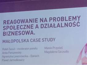 Pokaż zdjęcie: Sesja panelowa "Reagowanie na problemy społczne a działalność biznesowa. Małopolska case study"