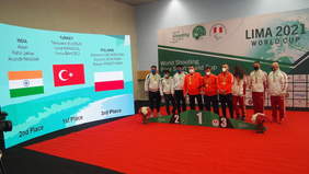 Pokaż zdjęcie: Zawodnicy na podium 